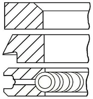 Кільця поршневі Fiat GOETZE 08-436806-00
