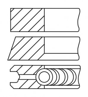 Кільця поршневі VAG GOETZE 08-447507-00