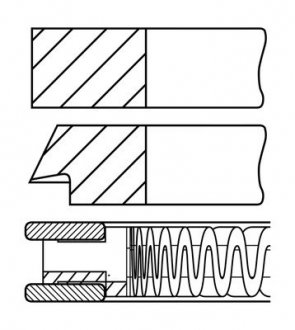 Кольца поршневые GOETZE 08-448800-00
