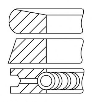 Комплект колец на поршень GOETZE 08-452000-00 (фото 1)