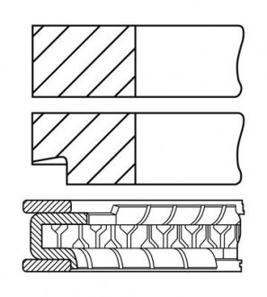Кільця поршневі UNS GOETZE 08-452200-00