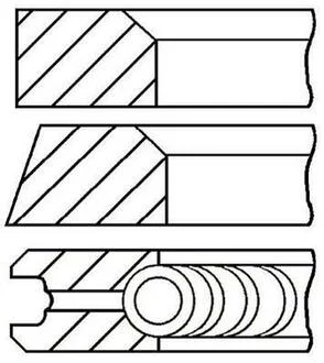 Кольца поршневые MB Spinter GOETZE 08-743107-00