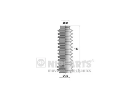 Пильовик рульової рейки NISSAN BLUEBIRD (T72, T12) 85-90,BLUEBIRD (U11) 84-88,BLUEBIRD Hatchback (T72, GOMET 457620