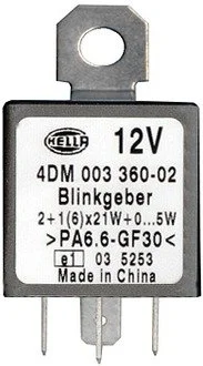 Прерыватель показателей поворота HELLA 4DM 003 360-021