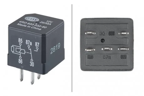 Реле (12V, 40A) BUICK CENTURY, PARK AVENUE, REGAL, RENDEZVOUZ, SKYLARK, CADILLAC ATS, CTS, CTS SPORT, DEVILLE, DTS, ESCALADE, SEVILLE, SRX, STS, XLR, CHEVROLET AVEO / KALOS, EPICA, EXPRESS 10.90- HELLA 4RD933 332-601