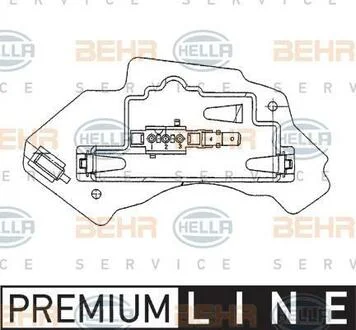 Регулятор, вентилятор салона HELLA 5HL 351 321-131 (фото 1)