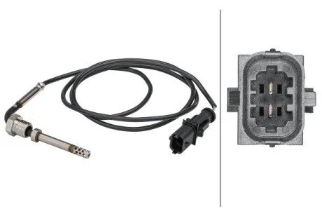 Датчик температури вихлопних газів (після DPF, 2PIN) FIAT BRAVO II, MULTIPLA, STILO 10.01-12.14 HELLA 6PT358181491 (фото 1)