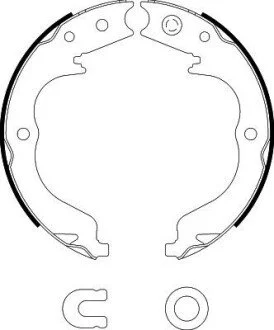 MITSUBISHI Колодки ручного торм.Grandis, Outlander 07- HELLA 8DA 355 050-041