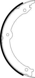 Комплект гальмівних колодок, стоянкове гальмо HELLA 8DA355051391 (фото 1)