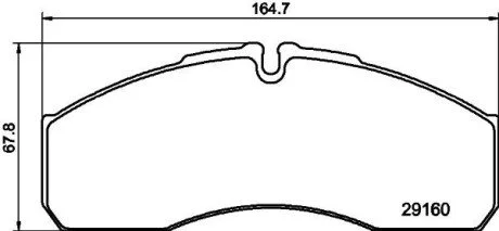 Гальмівні колодки, дискове гальмо (набір) HELLA 8DB355005401