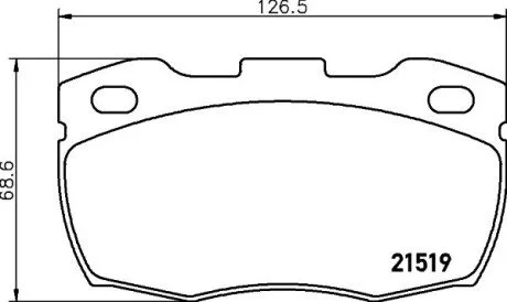 Гальмівні колодки, дискове гальмо (набір) HELLA 8DB355005861
