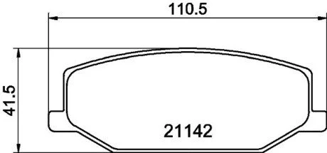 Гальмівні колодки, дискове гальмо (набір) HELLA 8DB355006161