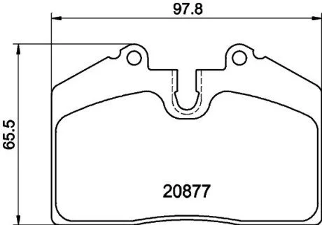 Гальмівні колодки, дискове гальмо (набір) HELLA 8DB355006351
