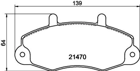 Тормозные колодки перед. Transit T12 91-00 HELLA 8DB355006-391