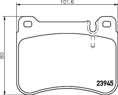 Гальмівні колодки, дискове гальмо (набір) HELLA 8DB355006541