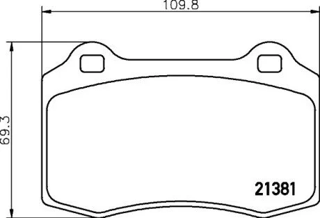 Гальмівні колодки, дискове гальмо (набір) HELLA 8DB355006591