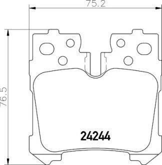 Тормозные колодки зад. Lexus LS 06- 4.6-5.0 PAGID HELLA 8DB355006-651