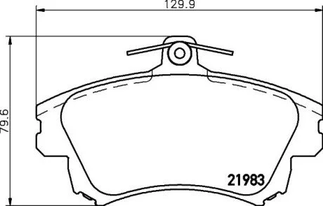 Гальмівні колодки, дискове гальмо (набір) HELLA 8DB355006711