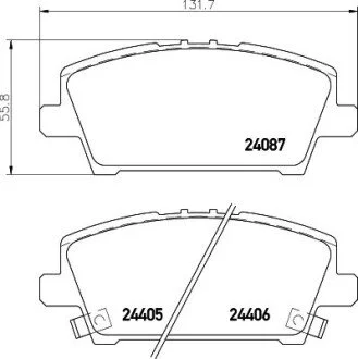 Тормозные колодки перед. Civic Vlll 1.4-2.2 PAGID HELLA 8DB355006-911