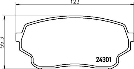 Гальмівні колодки, дискове гальмо (набір) HELLA 8DB355006941