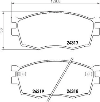 Гальмівні колодки перед Hyundai Accent/Kia Rio 05- (mando) PAGID HELLA 8DB355006-951