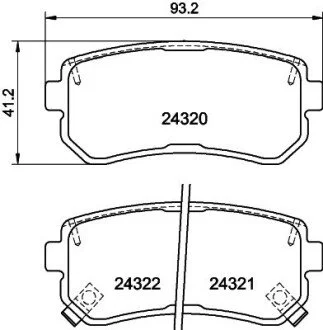 Гальмівні колодки зад. Hyundai Accent/Kia Rio/Ceed 05- (mando) PAGID HELLA 8DB355006-961
