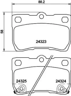 Гальмівні колодки, дискове гальмо (набір) HELLA 8DB 355 006-971