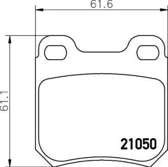 Колодки гальмівні дискові комплект; задн. 9192125 GENERAL MOTORS HELLA 8DB355007381