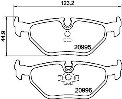Тормозные колодки зад. BMW E30/E32/E34/E36 -03 (ATE) PAGID HELLA 8DB355007-421