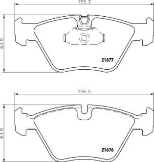 Тормозные колодки перед BMW 5 (E39) 2.0-3.5i 95-03 PAGID HELLA 8DB355007-961