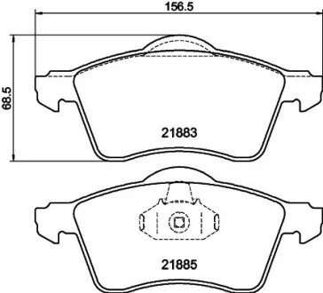 Тормозные колодки перед. T4 2.5TDI 96-03 (R15) PAGID HELLA 8DB355008-011
