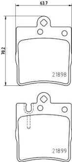 Гальмівні колодки, дискове гальмо (набір) HELLA 8DB 355 008-451