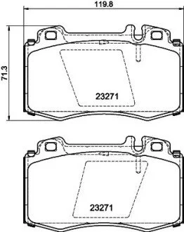 Гальмівні колодки перед. W220/W163/R129-230 PAGID HELLA 8DB355008-691