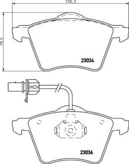 Гальмівні колодки, дискове гальмо (набір) HELLA 8DB355008771