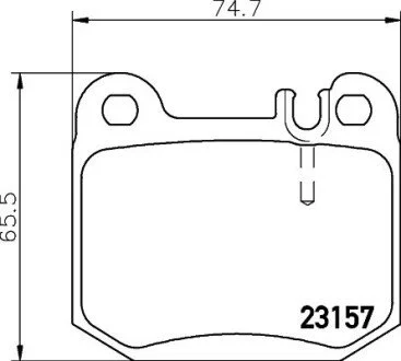 Гальмівні колодки, дискове гальмо (набір) HELLA 8DB355008831