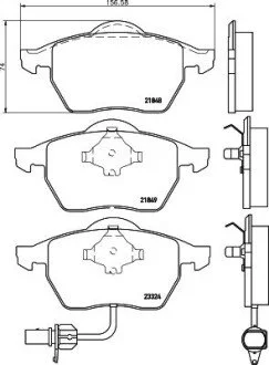 Гальмівні колодки, дискове гальмо (набір) HELLA 8DB355008911