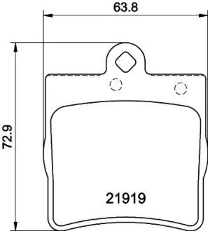Гальмівні колодки, дискове гальмо (набір) HELLA 8DB355008961