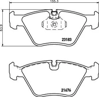 Колодки гальмівні дискові комплект; передн. 34113404362 BMW HELLA 8DB355009001