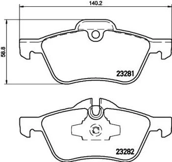 Гальмівні колодки перед. Mini Cooper 01-09 HELLA 8DB 355 009-171