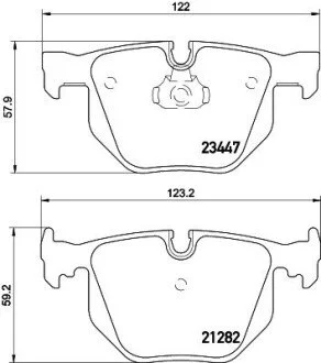 Гальмівнi колодки дисковi зад. Bmw 7 E65 02- HELLA 8DB 355 009-331