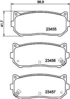 Гальмівні колодки, дискове гальмо (набір) HELLA 8DB355009341