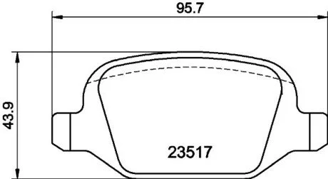 Гальмівні колодки, дискове гальмо (набір) HELLA 8DB355009361