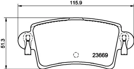 Гальмівні колодки, дискове гальмо (набір) HELLA 8DB 355 009-421