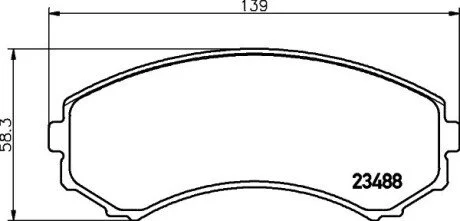 Гальмівні колодки перед. Mitsubishi Grandis 04-11/Pajero 90- (sumitomo) PAGID HELLA 8DB355009-461