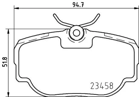 Гальмівні колодки, дискове гальмо (набір) HELLA 8DB355009541