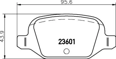 Гальмівні колодки, дискове гальмо (набір) HELLA 8DB355009551