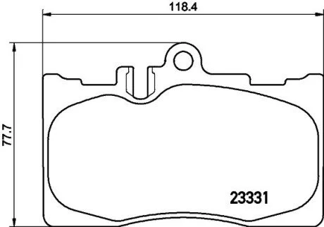 Гальмівні колодки перед. Lexus LS 00-06 4.3 HELLA 8DB355009-861