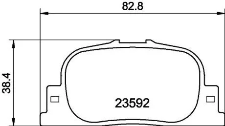Гальмівні колодки, дискове гальмо (набір) HELLA 8DB355010001