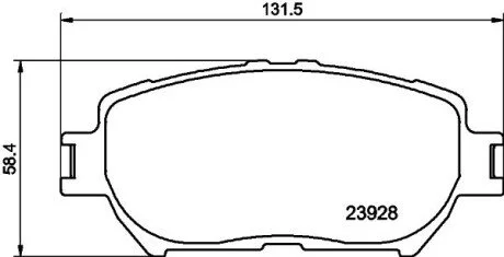 Гальмівні колодки перед. Toyota Camry 96-06 (akebono) PAGID HELLA 8DB355010-431