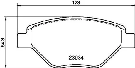 Гальмівні колодки, дискове гальмо (набір) HELLA 8DB355010551
